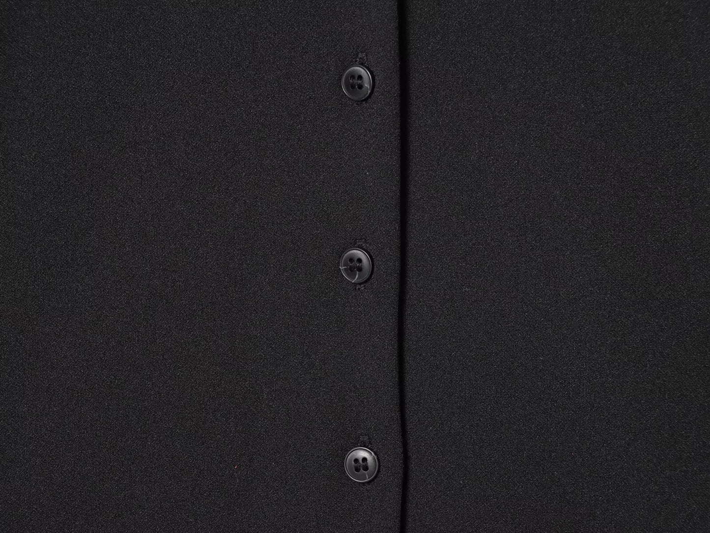 Women's New Black V-neck Button-up Top