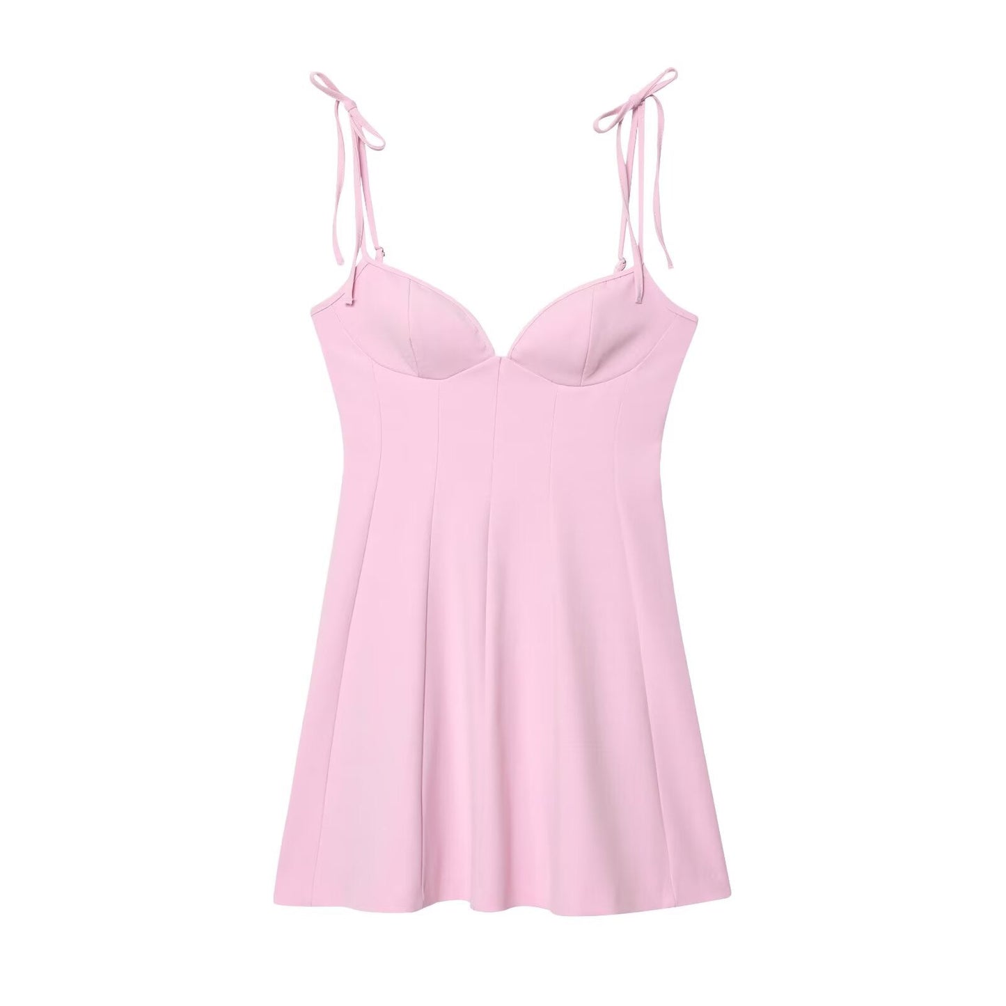 Women's summer fashion bow decoration strapless mini dress