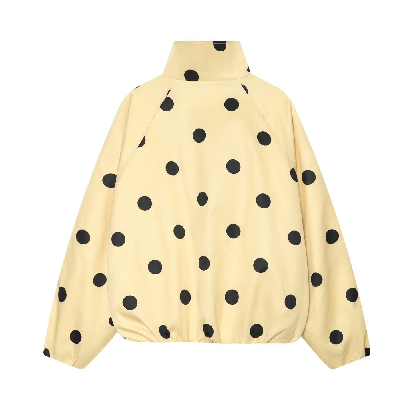 Women's standing collar polka dot pilot jacket Coat