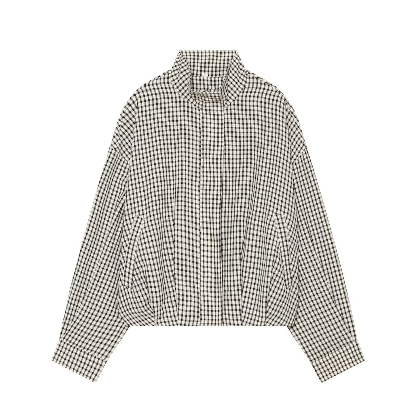 Women's checkered pilot jacket Coat