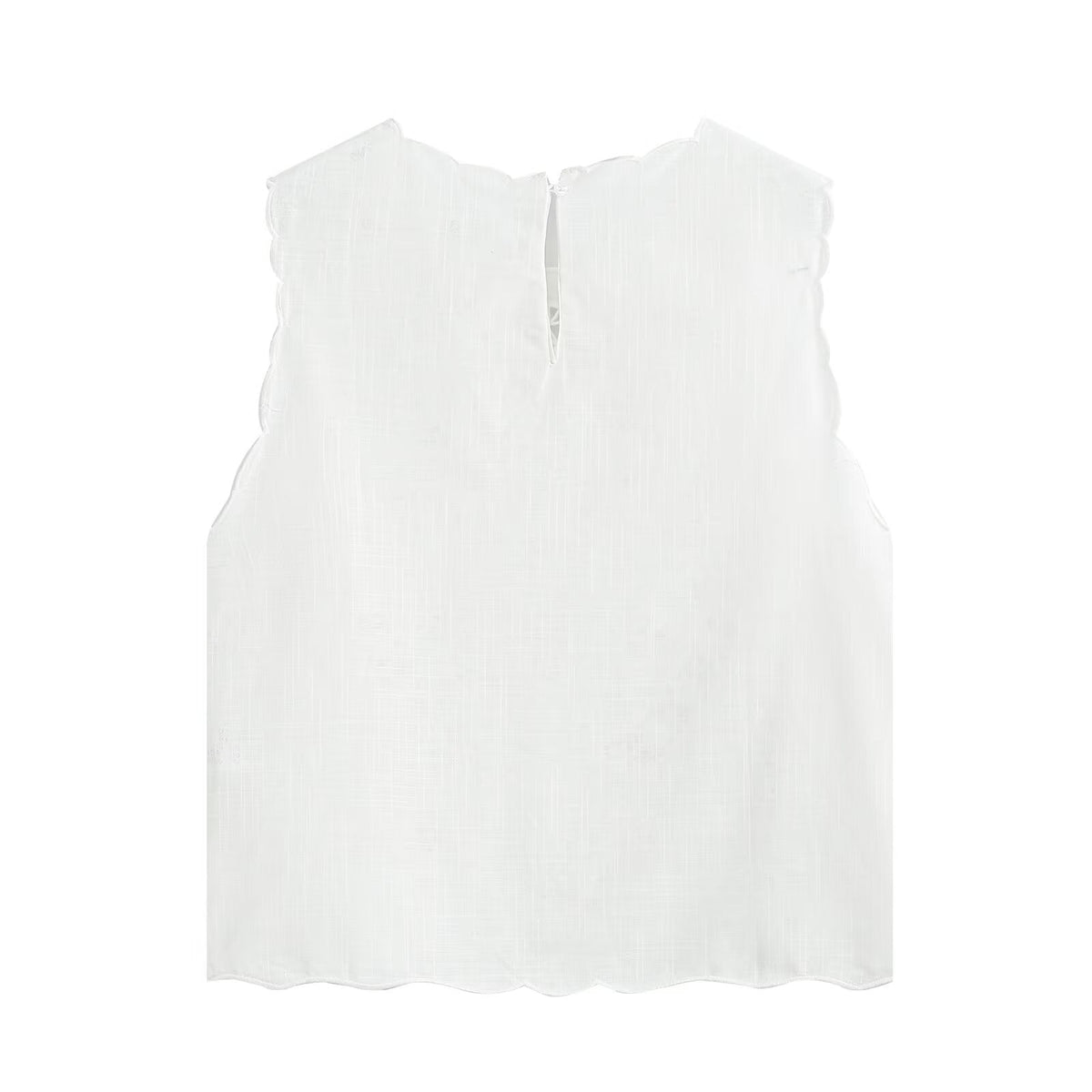 Women's bow decoration hollow embroidery top