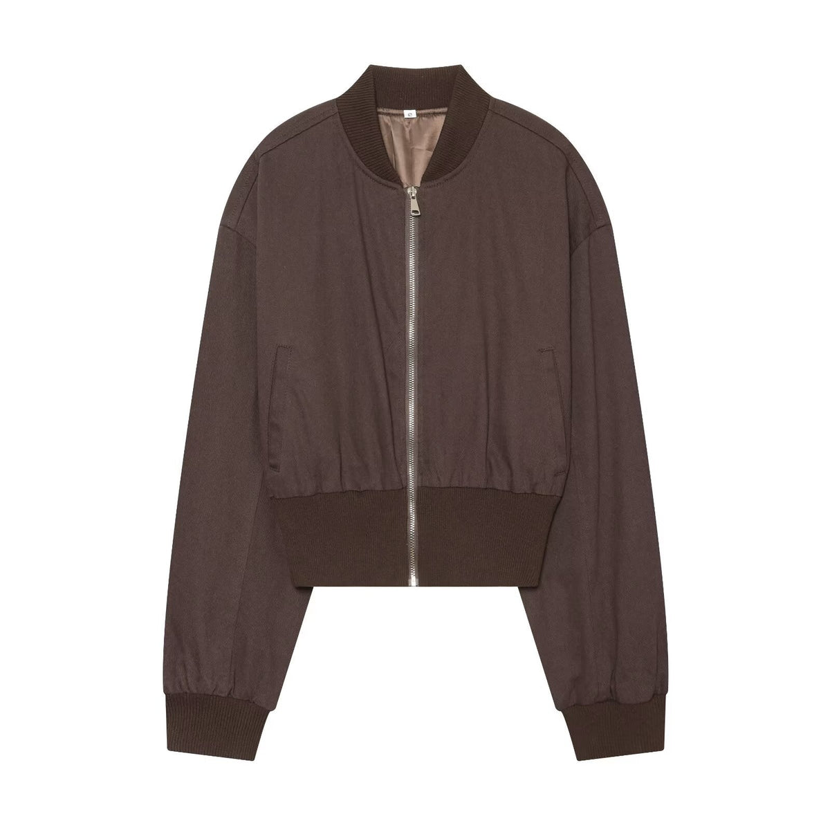 Women's short standing collar pilot jacket