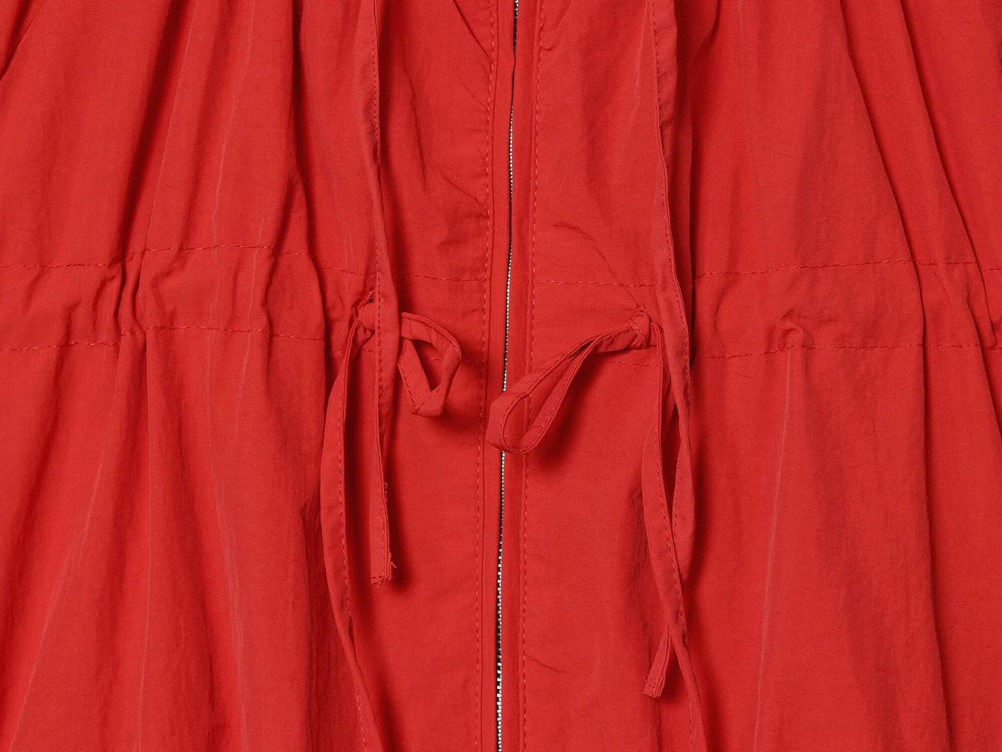 2026 Women's bow decoration nylon hooded Coat